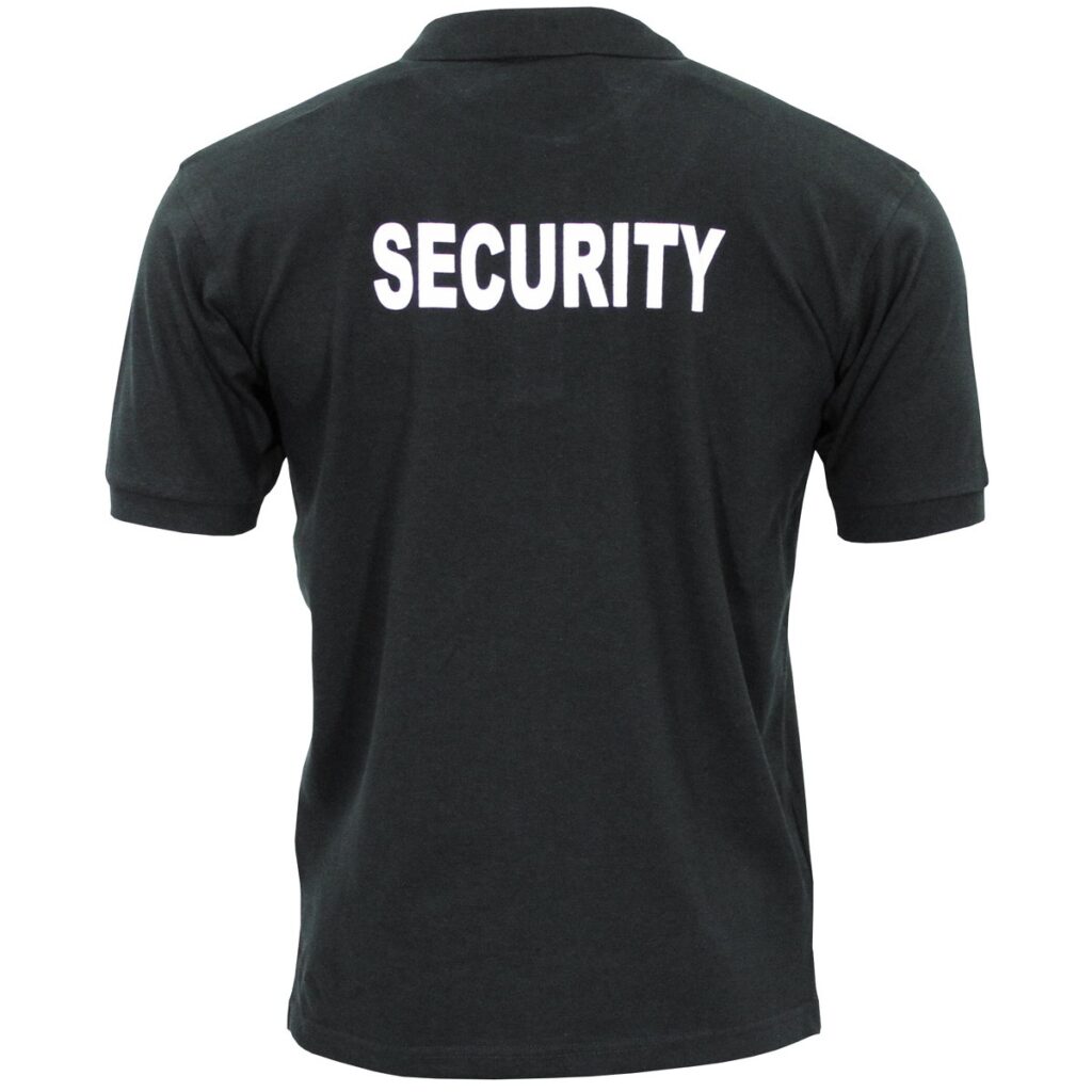 Tricou Paza si Protectie cu Imprimeu Security Model Polo Spate